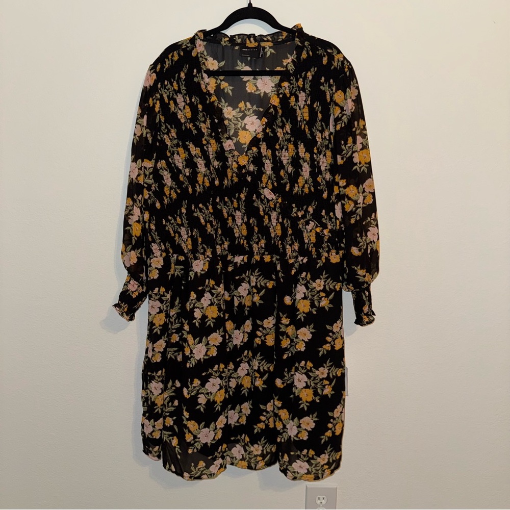 Floral Black Dress